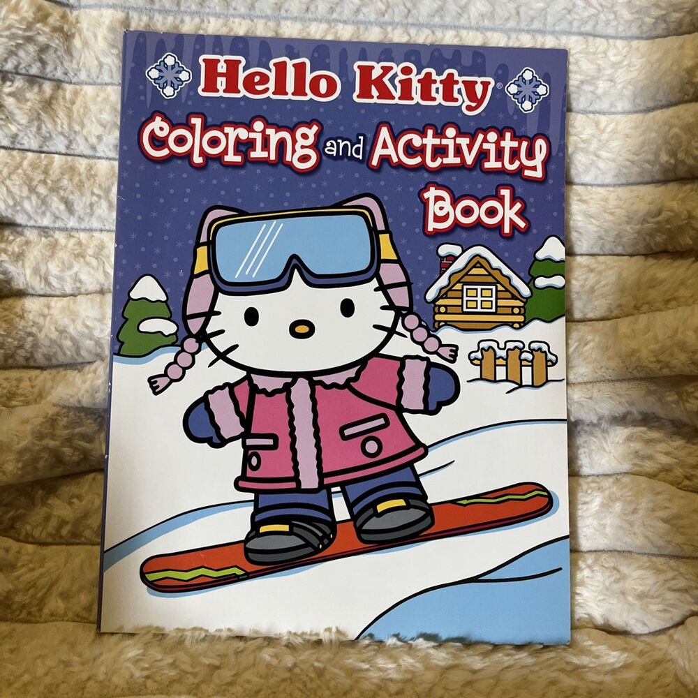Vintage Hello Kitty Winter Scene Coloring and Activity Book Bendon
